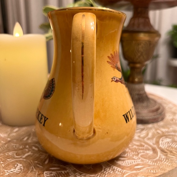 Vintage Staffordshire Pottery Wild Turkey Bourbon Pitcher - Picture 3 of 9